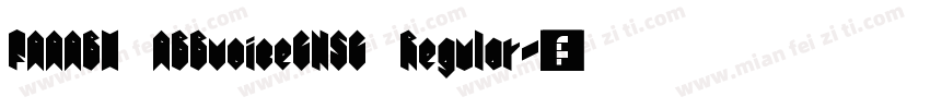 FAAABH ABBvoiceCNSG Regular字体转换